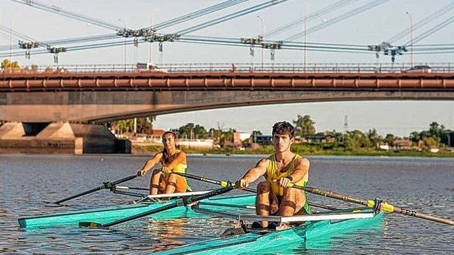 Los remeros del Club Regatas de Santa Fe
