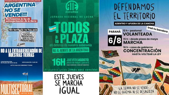 La marcha nacional contra la ley de Inviolabilidad de la Propiedad privada sigue firme