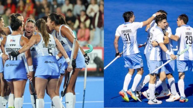 Las Leonas empataron con Bélgica y Los Leones vencieron a India. Las dos selecciones argentinas están en las semifinales del Mundial de Hockey.