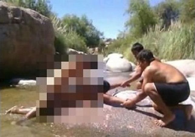 Una de las capturas de la filmación difundida en Whatsapp.