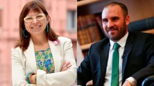 La flamante ministra de Economía y el renunciante Martín Guzmán.&nbsp;