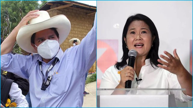 Pedros Castillo muestra una ventanja de 41% a 26% sobre Keiko Fujimori.&nbsp;