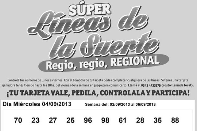 Seguí jugando con las Súper Líneas de las Suerte