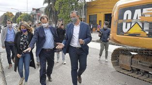 Bordet y Bahl recorrieron los trabajos en avenida Zanni