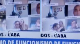 Juan Emilio Ameri, quien segu&iacute;a la sesi&oacute;n a distancia desde su provincia (Salta), mantuvo una escena &iacute;ntima con una mujer.