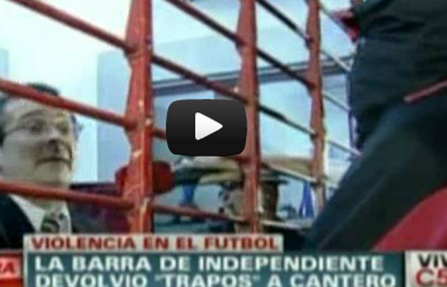 Independiente: Cantero enfrentó al jefe de la barra
