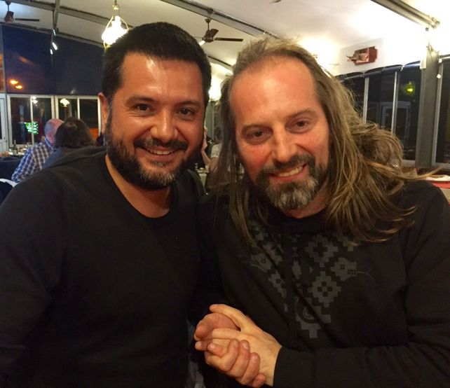 La imagen del encuentro fue compartida por los músicos en las redes sociales.