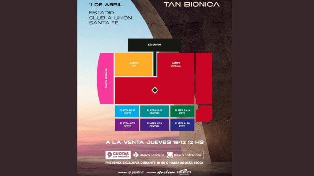 Tan Bionica vuelve a Santa Fe con un show en el Estadio Club Unión