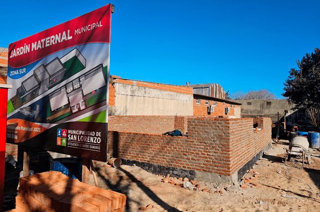 Avanza la construcción del jardín maternal en San Lorenzo.