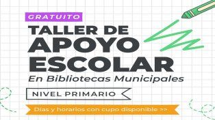 Continúa el taller de apoyo escolar en las Bibliotecas Municipales de Santo Tomé