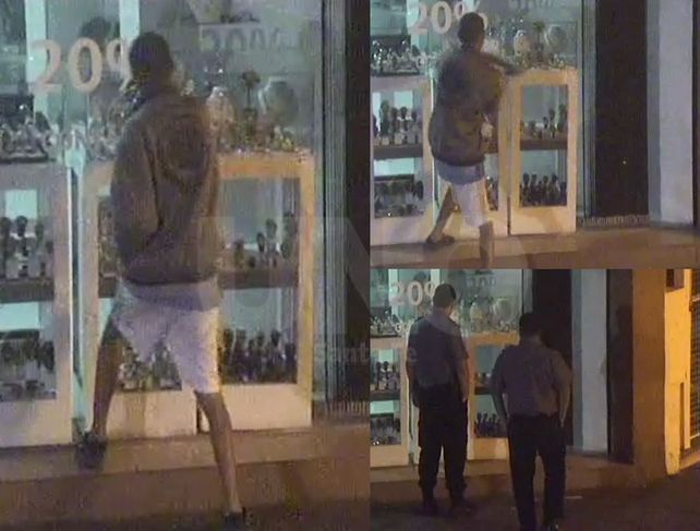 El video del robo en una joyería de la peatonal santafesina