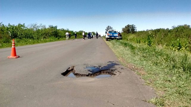 Grave choque frontal en la ruta 20 debido al mal estado del asfalto