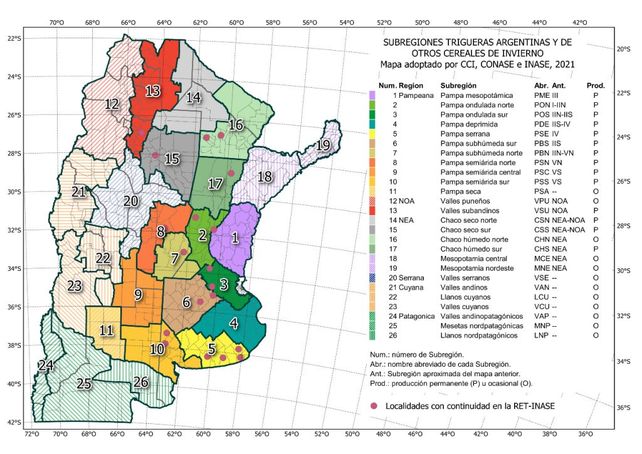 El nuevo mapa triguero incluye mejoras respecto del anterior