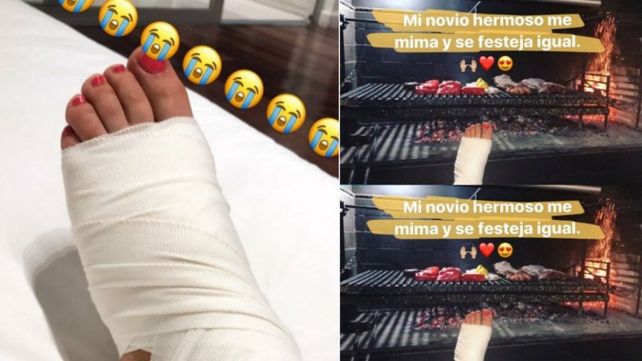 Jimena Barón se lesionó, tuvo que ser atendida en el hospital y fue mimada por Del Potro