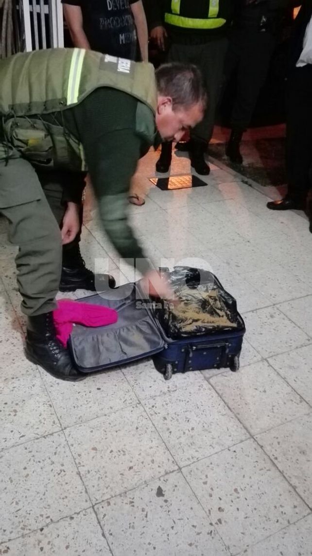 Peritaje. Los uniformados constataron una valija que sobraba en la bodega del micro y hubo sospechas.&nbsp;