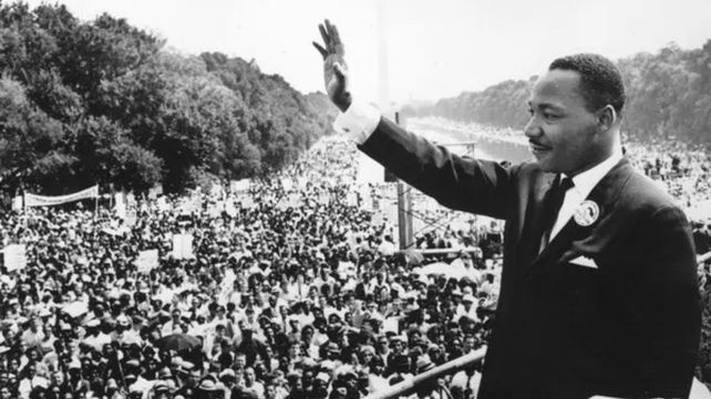 Martin Luther King en la Marcha de Washington donde dio su discurso Yo tengo un sueño.