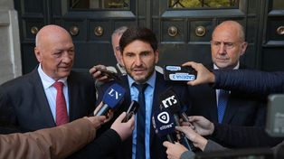 Maximiliano Pullaro tras la primera audiencia por la deuda previsional.