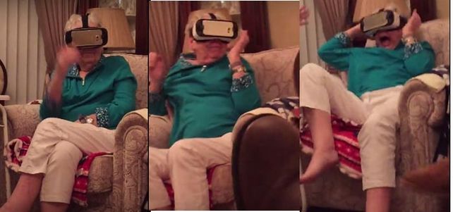 Desopilante video de una abuela que entró en pánico al sentir que era perseguida por dinosaurios