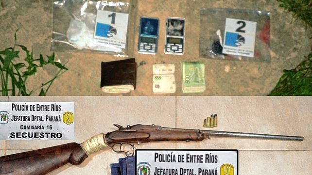 Paraná XVI: Hermanos con prisión domiciliaria detenidos con arma y droga