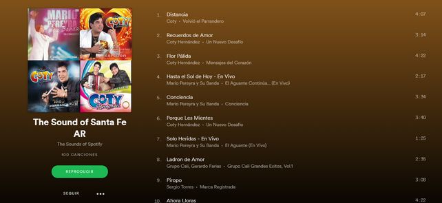 Las 100 canciones más escuchadas por los santafesinos en el 2017