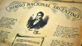 El grito sagrado. La canción patria tiene letra de Vicente López y Planes, y música de Blas Parera.
