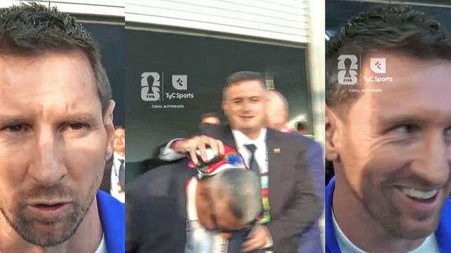 El gesto de Tapia y la reacción de Messi.
