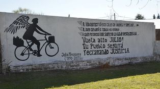 Recuerdo. En Seguí pintaron un mural del lechero del pueblo.