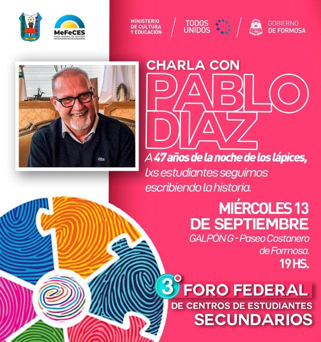 La Noche de los Lápices: Pablo Díaz dijo que hay que reconstruir la esperanza con los jóvenes