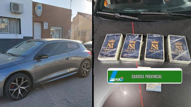 Secuestran más de cuatro kilos de cocaína en la autopista Rosario–Buenos Aires durante un control del Operativo Verano