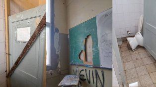 Escuela Comercial Domingo Silva: alumnos de quinto año expusieron el estado de abandono del edificio