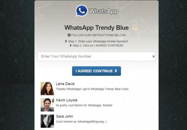 WhatsApp azul, una nueva trampa para desprevenidos