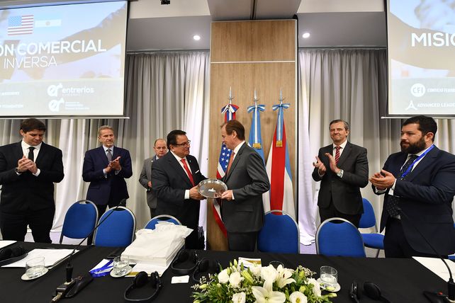 Bordet encabezó un encuentro de empresarios norteamericanos y entrerrianos