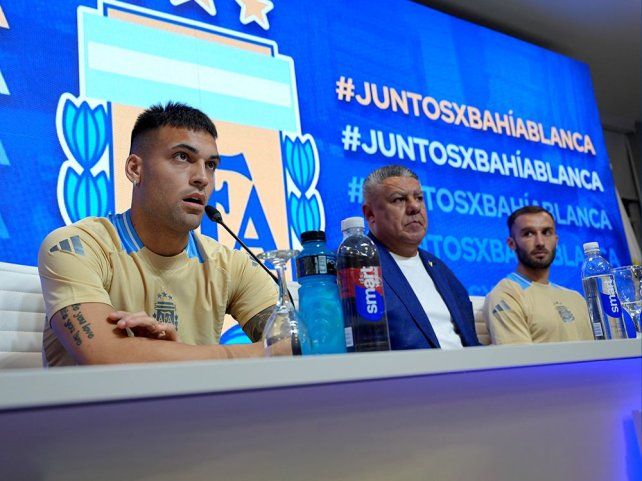 Lautaro Martínez pidió solidaridad con los ciudadanos de Bahía Blanca.