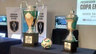 Los trofeos de la Copa Entre Ríos.