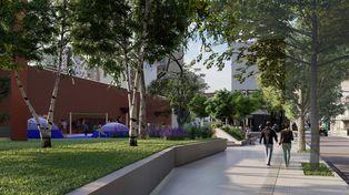 El render de las obras en la plaza Florencio Sánchez