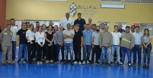Puerto General San Martín. Dirigentes del Sindicato Unidos Portuarios Argentinos