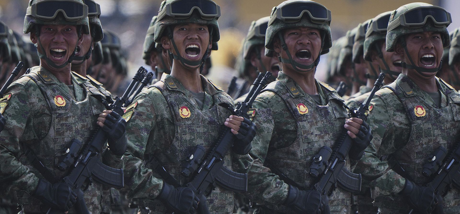Personal militar grita mientras participa en un desfile militar para conmemorar el 80º aniversario de la rendición de Japón en la Segunda Guerra Mundial, celebrado frente a la Puerta de Tiananmén, en Pekín, el miércoles 3 de septiembre de 2025. (Foto AP/Andy Wong) Personal militar grita mientras participa en un desfile militar para conmemorar el 80º aniversario de la rendición de Japón en la Segunda Guerra Mundial, celebrado frente a la Puerta de Tiananmén, en Pekín, el miércoles 3 de septiembre de 2025. (Foto AP/Andy Wong)