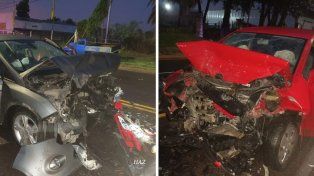 Paraná: dos autos chocaron en Avenida Almafuerte