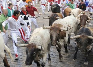 Dos heridos en el primer encierro de San Ferm&iacute;n