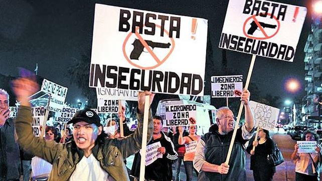 Conurbano bonaerense. Una de las tantas movilizaciones ciudadanas organizadas en reclamo de seguridad.