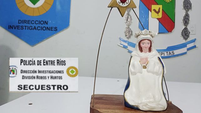 Paraná: recuperaron la imagen de la virgen del Cerro