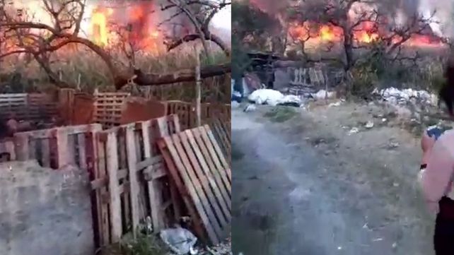 Un incendio de importantes proporciones se desató este jueves en Bajada Grande.&nbsp;