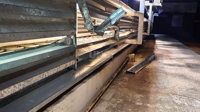 El lugar en el techo del penal de la Comisaría en Santo Tomé