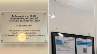 Escándalo en París: sacaron de la Casa Argentina una placa en homenaje a los 30 mil desaparecidos