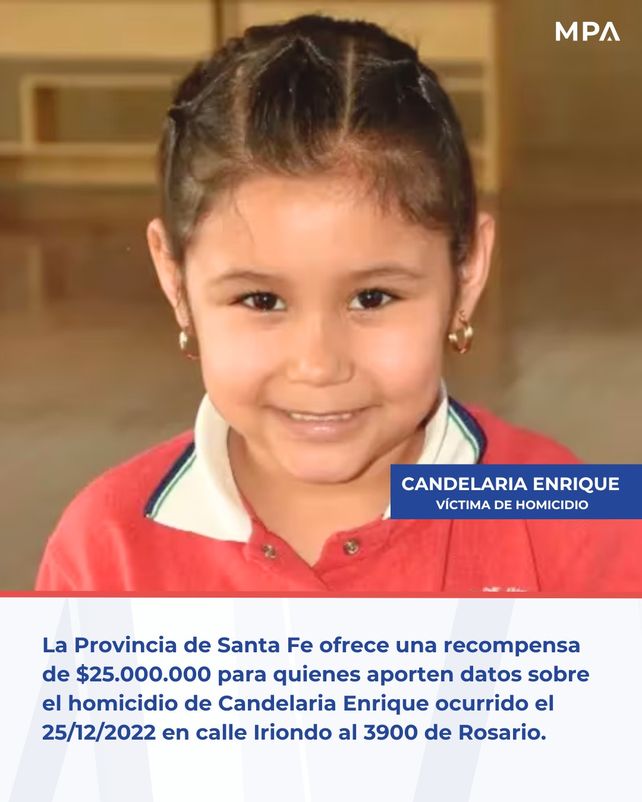 El ofrecimiento de compensa para esclarecer la muerte de Candelaria Enrique