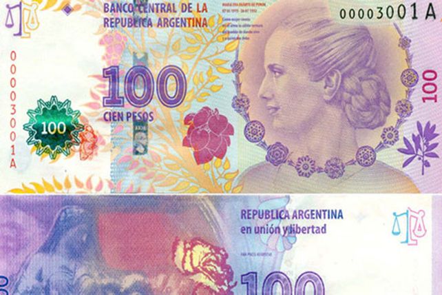 El Banco Central sancionará a los comercios que no acepten los billetes de Evita