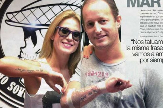 El tatuaje de Insaurralde y Cirio que consolida su amor