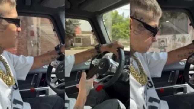 L-Gante perdió su licencia de conducir tras un video de Wanda en el que se exponen sus faltas al volante