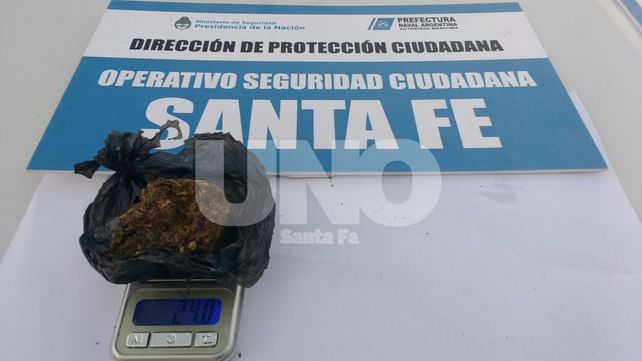 Las pruebas de narcotest demostraron que la sustancia vegetal secuestrada era marihuana