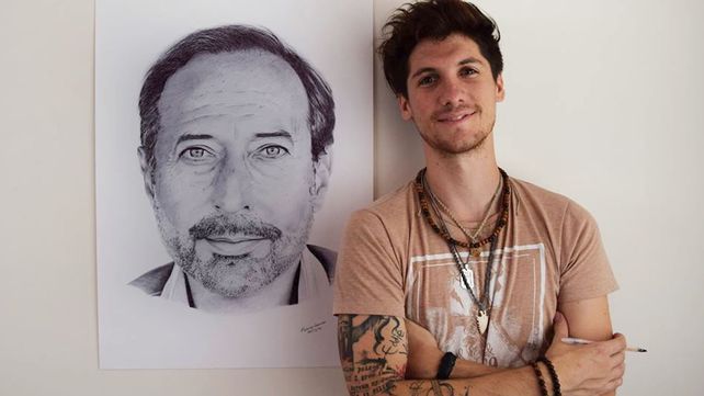 Hizo un dibujo de Guillermo Francella, con birome y se volvió viral